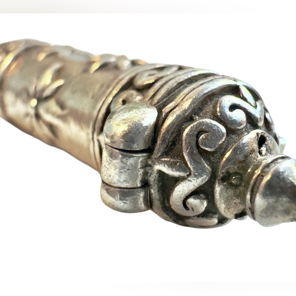 Sterling Silver Prayer/Poison Vial Locket Pendant - Picture 7 of 10